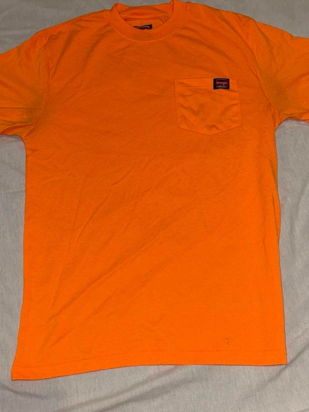 Wrangler Men’s High-Visibility Orange Short Sleeve Pocket Tee